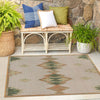 Coastal Terrace Collection Area Rug -  Oceanview Square Ivory  lifestyle 107