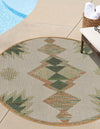 Coastal Terrace Collection Area Rug -  Oceanview Round Ivory  lifestyle 36