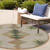 Coastal Terrace Collection Area Rug -  Oceanview Round Ivory  lifestyle 114