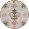 Coastal Terrace Collection Area Rug -  Oceanview Round Ivory  lifestyle 30