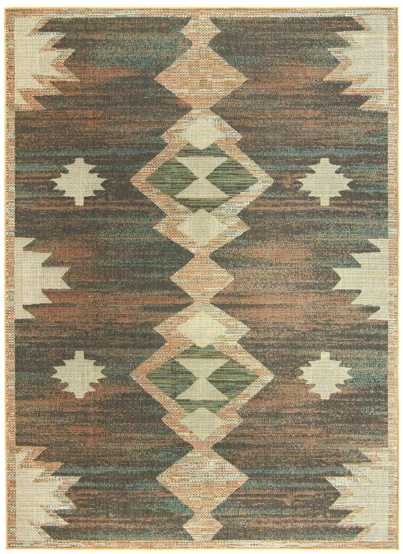 Coastal Terrace Collection Area Rug -  Oceanview Rectangle Multi  lifestyle 3