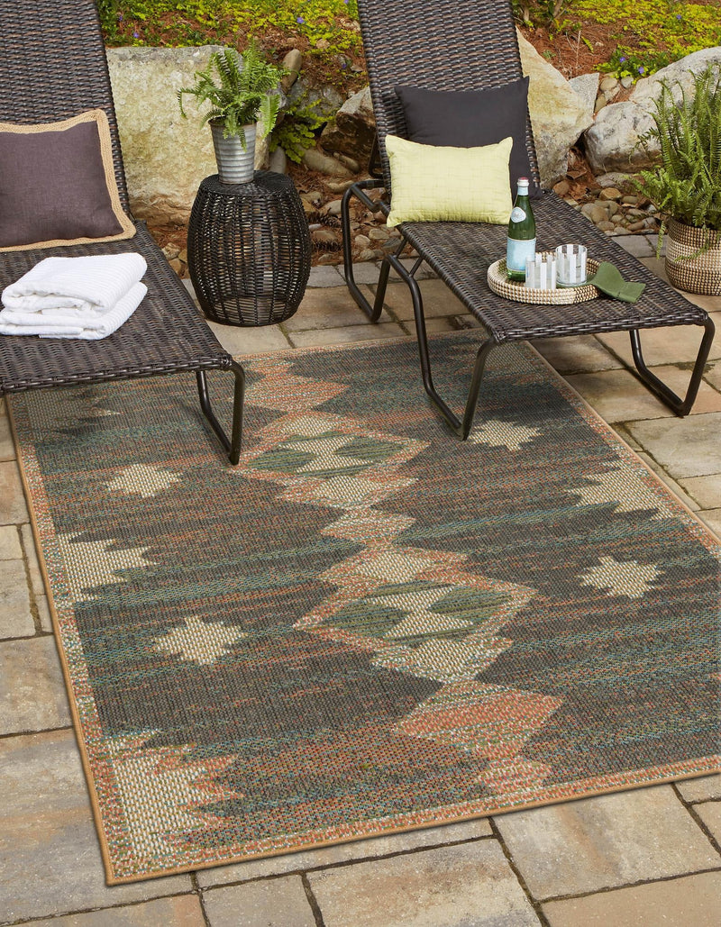 Coastal Terrace Collection Area Rug -  Oceanview Rectangle Multi  lifestyle 6