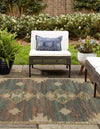Coastal Terrace Collection Area Rug -  Oceanview Square Multi  lifestyle 54