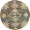 Coastal Terrace Collection Area Rug -  Oceanview Round Multi  lifestyle 32