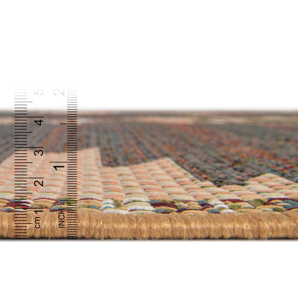 Coastal Terrace Collection Area Rug -  Oceanview Round Multi  lifestyle 50