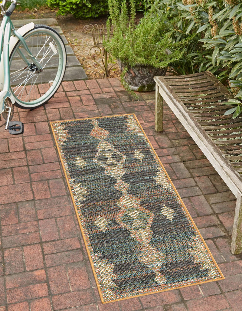 Coastal Terrace Collection Area Rug -  Oceanview Runner Multi  lifestyle 46