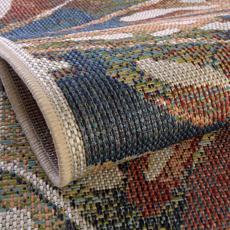 Coastal Terrace Collection Area Rug -  Wavecrest Rectangle Multi  lifestyle 5