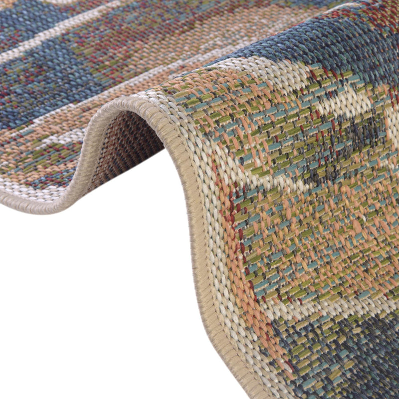 Coastal Terrace Collection Area Rug -  Wavecrest Rectangle Multi  lifestyle 9