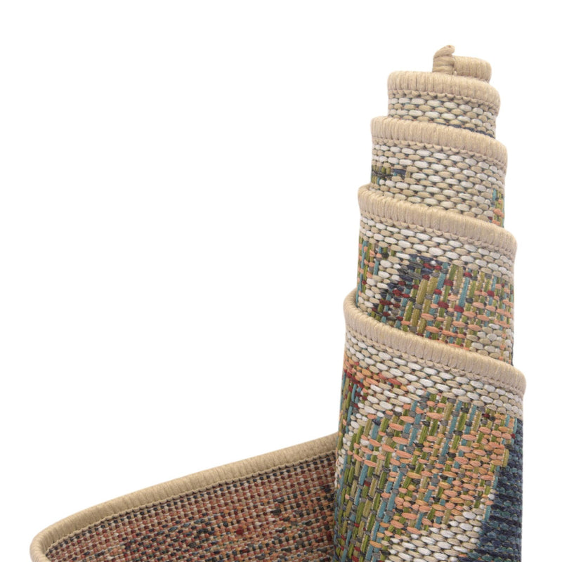 Coastal Terrace Collection Area Rug -  Wavecrest Rectangle Multi  lifestyle 10