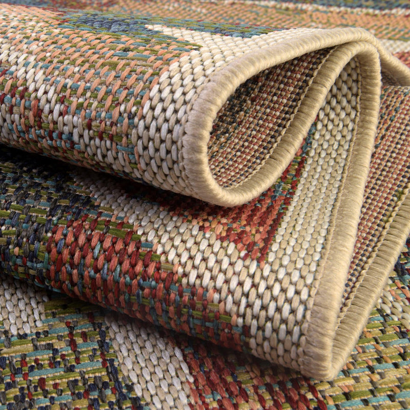 Coastal Terrace Collection Area Rug -  Wavecrest Rectangle Multi  lifestyle 12