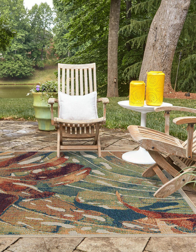 Coastal Terrace Collection Area Rug -  Wavecrest Square Multi  lifestyle 22