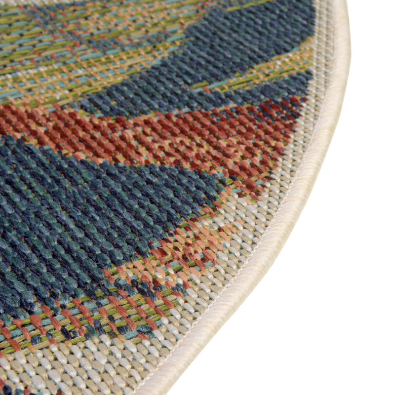 Coastal Terrace Collection Area Rug -  Wavecrest Round Multi  lifestyle 32