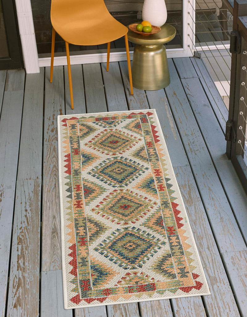 Coastal Terrace Collection Area Rug -  Sandbar Runner Ivory  lifestyle 33