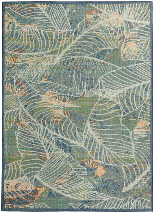 Coastal Terrace Collection Area Rug -  Driftwood Rectangle Blue Main
