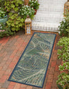 Coastal Terrace Collection Area Rug -  Driftwood Runner Blue  lifestyle 36