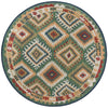 Coastal Terrace Collection Area Rug -  Sandbar Round Green  lifestyle 64