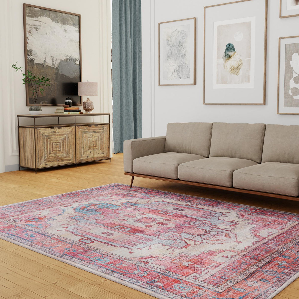 Zahara Oasis Collection Area Rug - Sahara Rectangle Beige  lifestyle 59