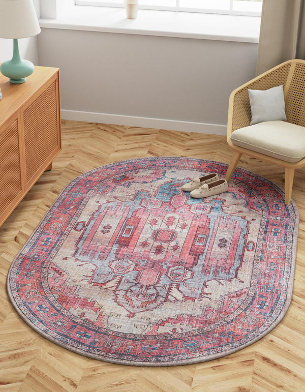 Zahara Oasis Collection Area Rug - Sahara Oval Beige  lifestyle 72