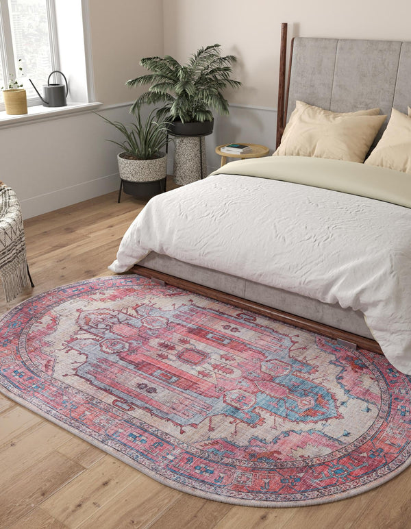 Zahara Oasis Collection Area Rug - Sahara Oval Beige  lifestyle 188