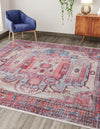 Zahara Oasis Collection Area Rug - Sahara Square Beige  lifestyle 73