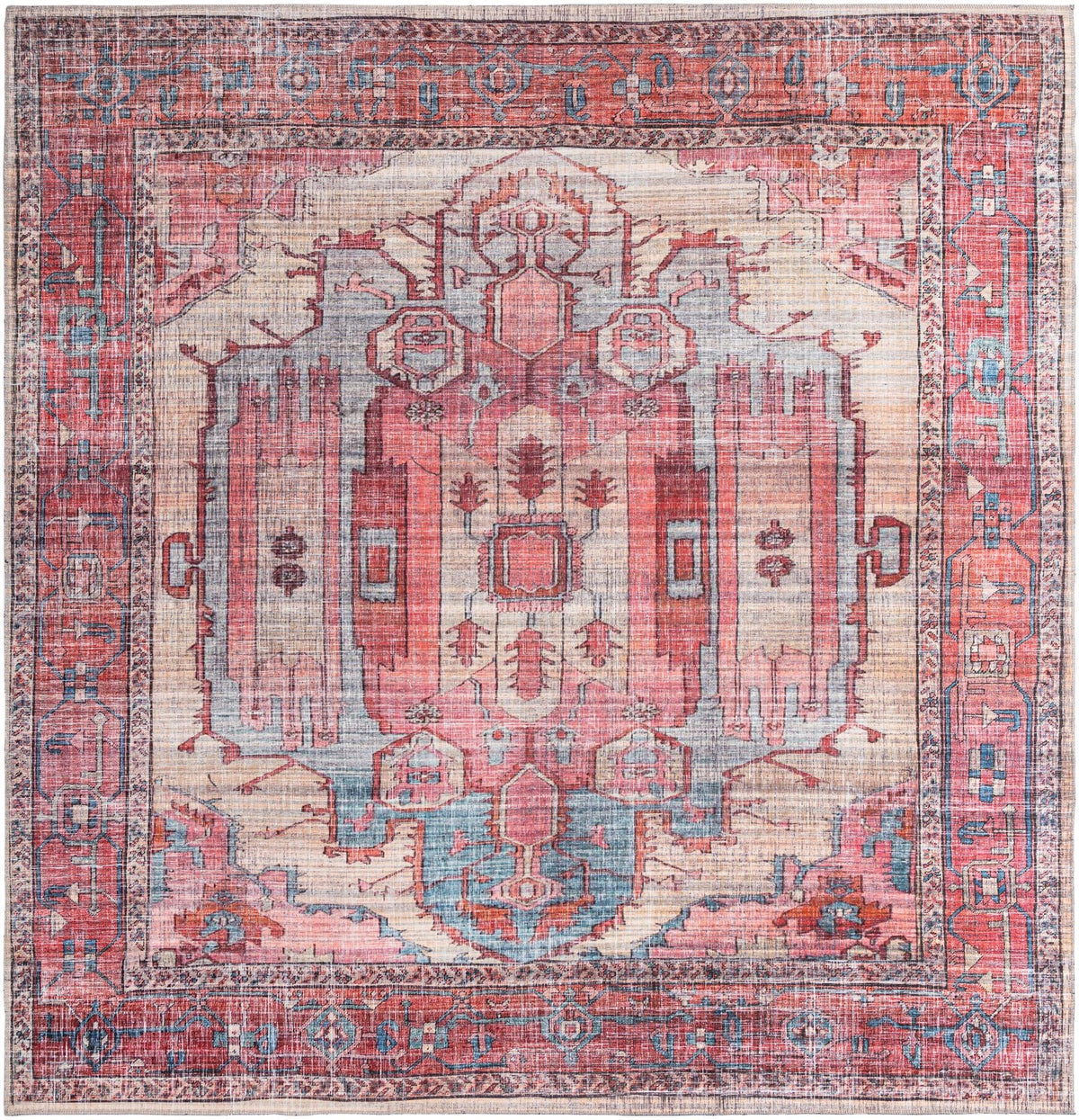 Zahara Oasis Collection Area Rug - Sahara Square Beige  lifestyle 65