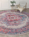 Zahara Oasis Collection Area Rug - Sahara Round Beige  lifestyle 74