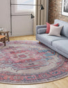 Zahara Oasis Collection Area Rug - Sahara Round Beige  lifestyle 83