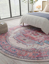 Zahara Oasis Collection Area Rug - Sahara Round Beige  lifestyle 174
