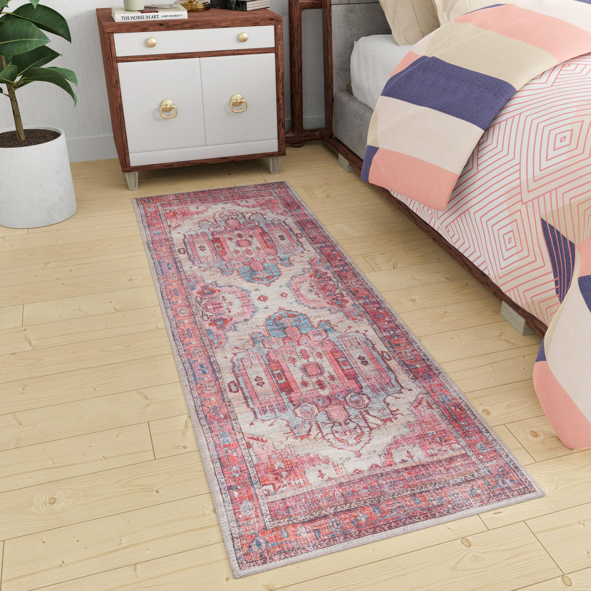 Zahara Oasis Collection Area Rug - Sahara Runner Beige  lifestyle 193