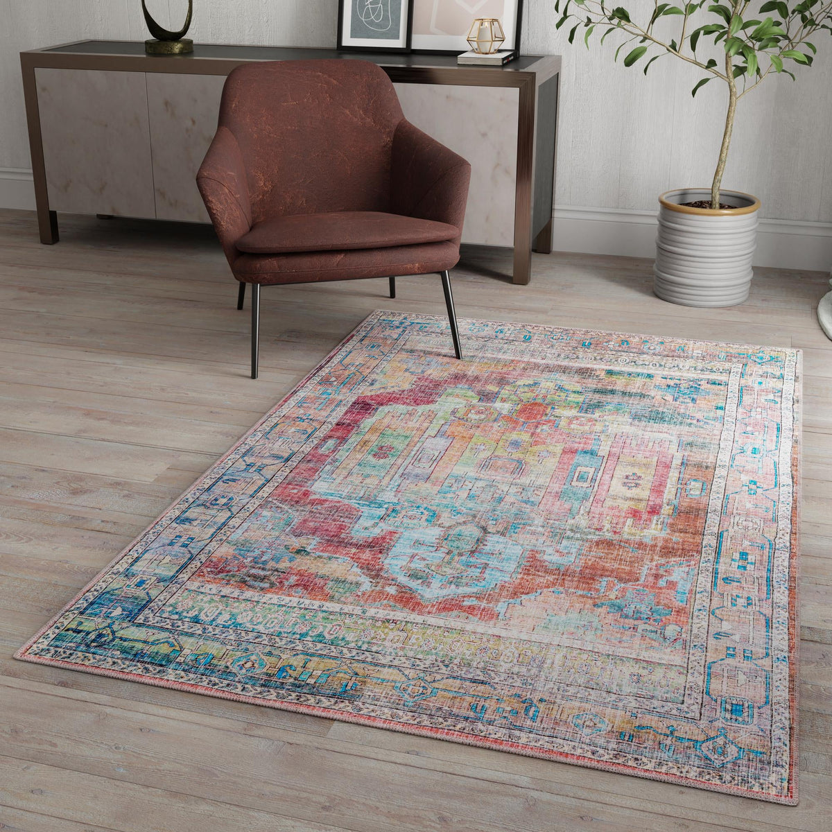 Zahara Oasis Collection Area Rug - Sahara Rectangle Multi  lifestyle 63