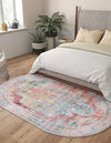Zahara Oasis Collection Area Rug - Sahara Oval Multi  lifestyle 189