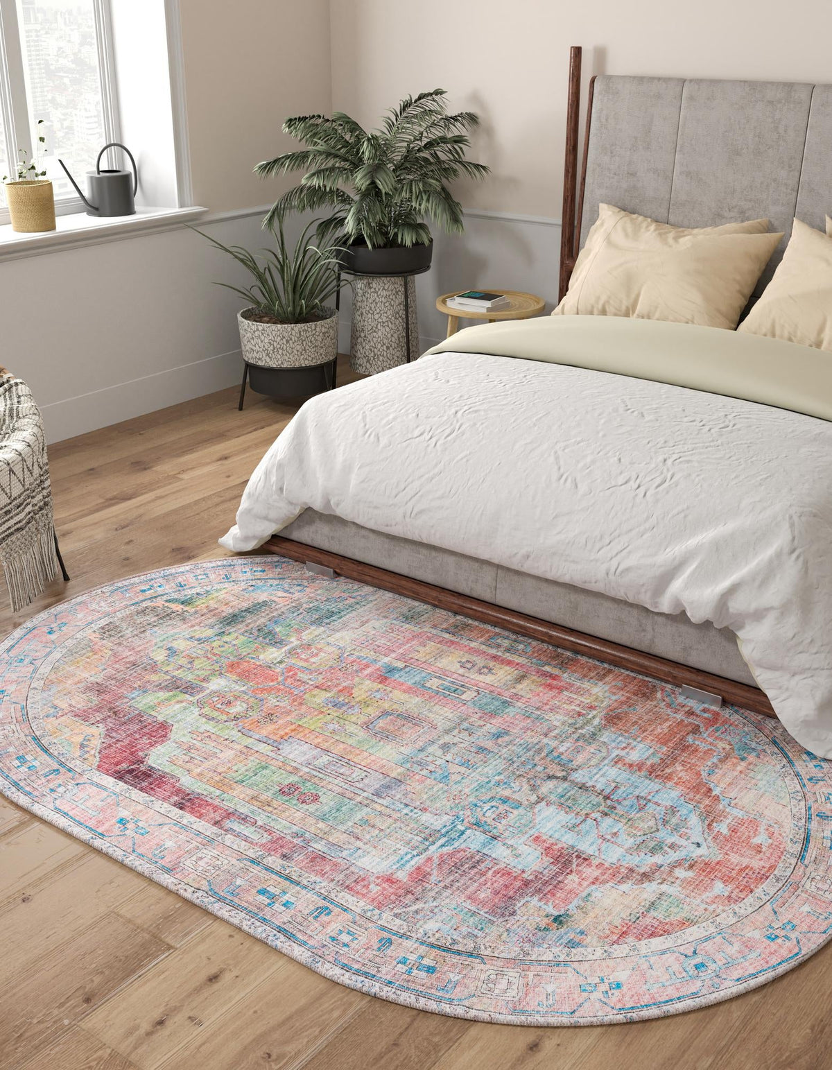 Zahara Oasis Collection Area Rug - Sahara Oval Multi  lifestyle 189