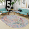 Zahara Oasis Collection Area Rug - Sahara Oval Multi  lifestyle 216