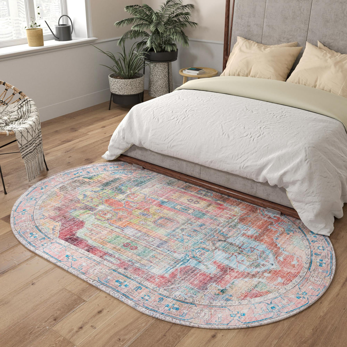 Zahara Oasis Collection Area Rug - Sahara Oval Multi  lifestyle 219