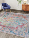 Zahara Oasis Collection Area Rug - Sahara Square Multi  lifestyle 80