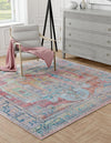 Zahara Oasis Collection Area Rug - Sahara Square Multi  lifestyle 89