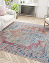 Zahara Oasis Collection Area Rug - Sahara Square Multi  lifestyle 179
