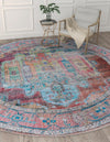 Zahara Oasis Collection Area Rug - Sahara Round Multi  lifestyle 77