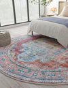 Zahara Oasis Collection Area Rug - Sahara Round Multi  lifestyle 177
