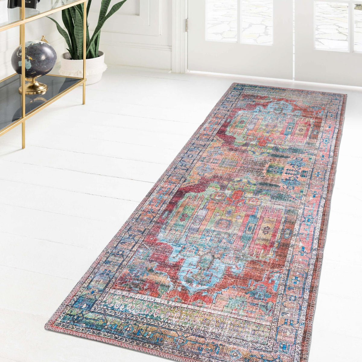 Zahara Oasis Collection Area Rug - Sahara Runner Multi  lifestyle 194