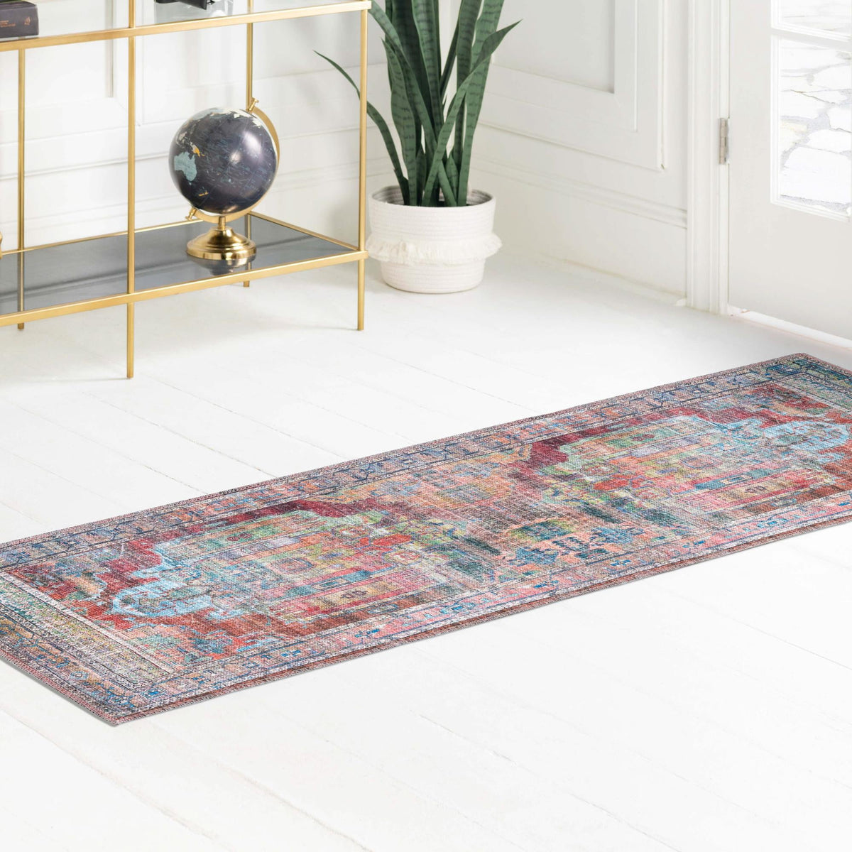 Zahara Oasis Collection Area Rug - Sahara Runner Multi  lifestyle 201
