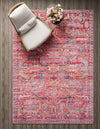 Zahara Oasis Collection Area Rug -  Tangier Rectangle Rust Red  lifestyle 9