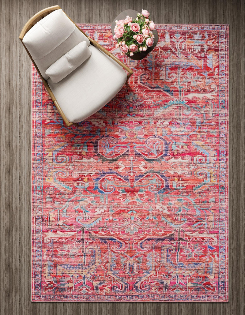 Zahara Oasis Collection Area Rug -  Tangier Rectangle Rust Red  lifestyle 9