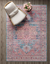 Zahara Oasis Collection Area Rug -  Fez Rectangle Blue  lifestyle 9