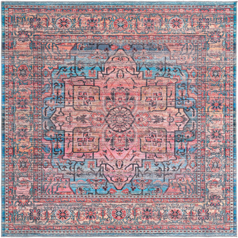 Zahara Oasis Collection Area Rug -  Fez Square Blue  lifestyle 58