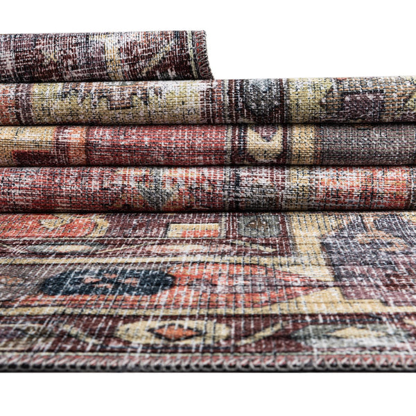 Zahara Oasis Collection Area Rug -  Rabat Rectangle Yellow Pink  lifestyle 18