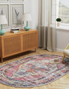 Zahara Oasis Collection Area Rug -  Rabat Oval Yellow Pink  lifestyle 43