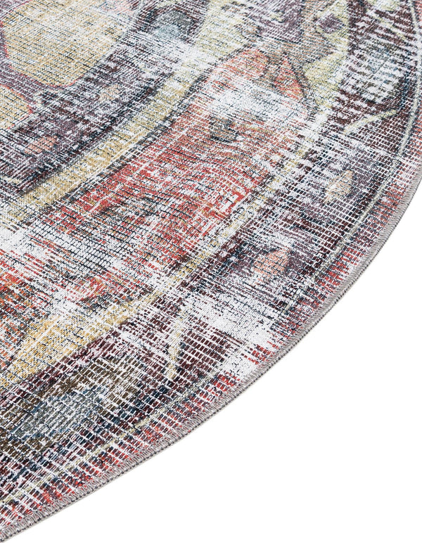 Zahara Oasis Collection Area Rug -  Rabat Oval Yellow Pink  lifestyle 49