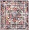 Zahara Oasis Collection Area Rug -  Rabat Square Yellow Pink  lifestyle 35
