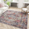 Zahara Oasis Collection Area Rug -  Rabat Square Yellow Pink  lifestyle 92